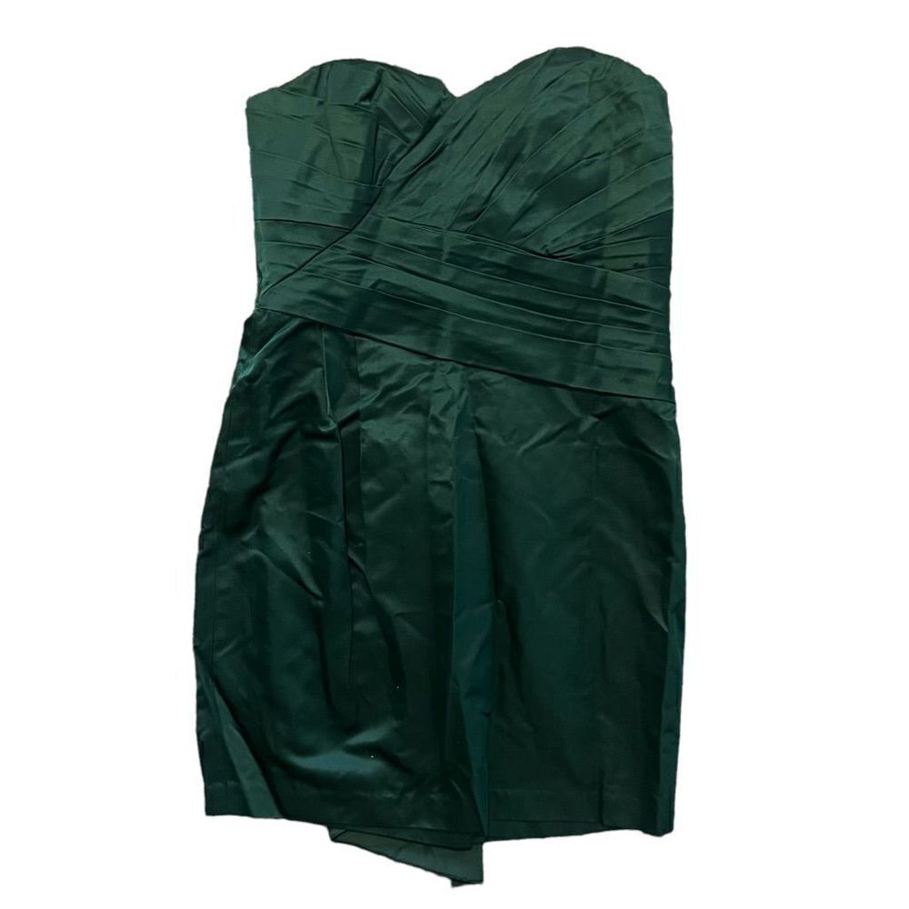Vera Wang Lavender Label Forest Green Sweet Heart Neckline Mini Bodycon Dress Si